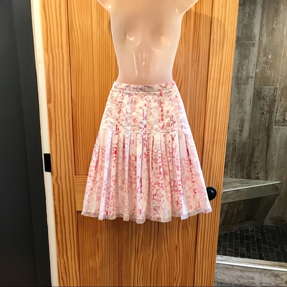 Elie Tahari Spring Summer Pink Cotton Skirt - Picture 5 of 12